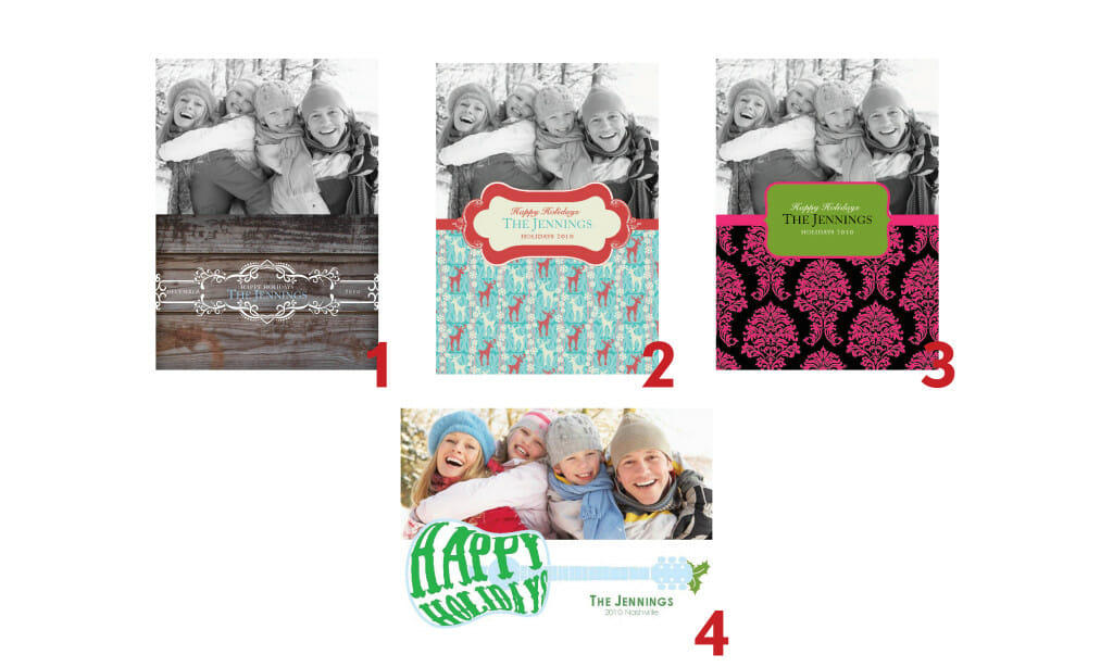 Christmas card examples