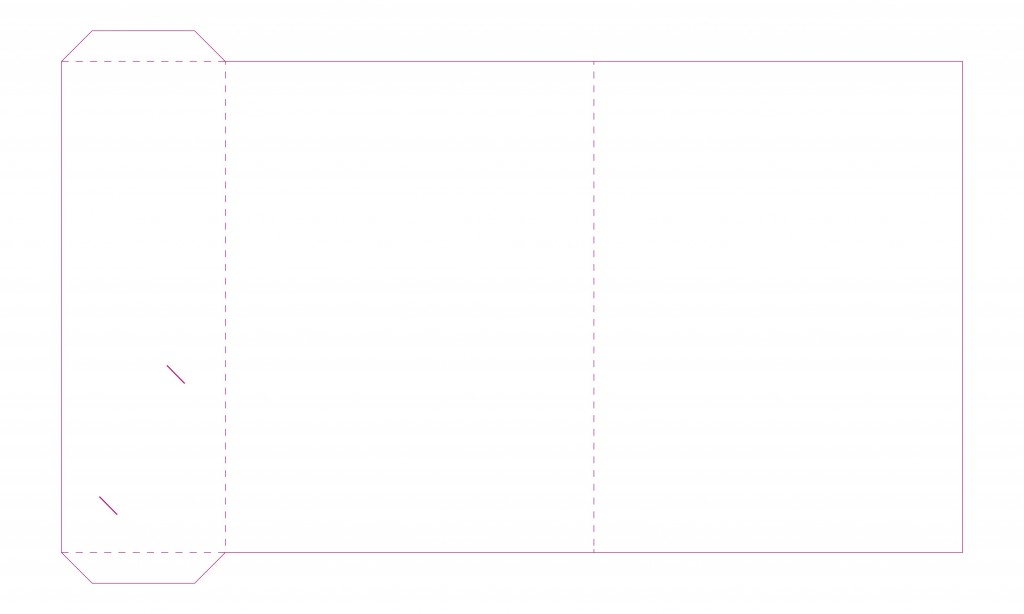 Pocket Folder die with one vertical sleeve AMP Advocate Marketing