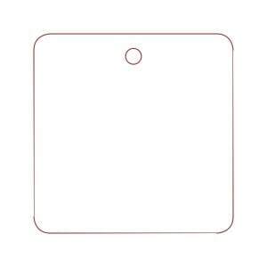 Single 3"x3" tag die cutting with hole