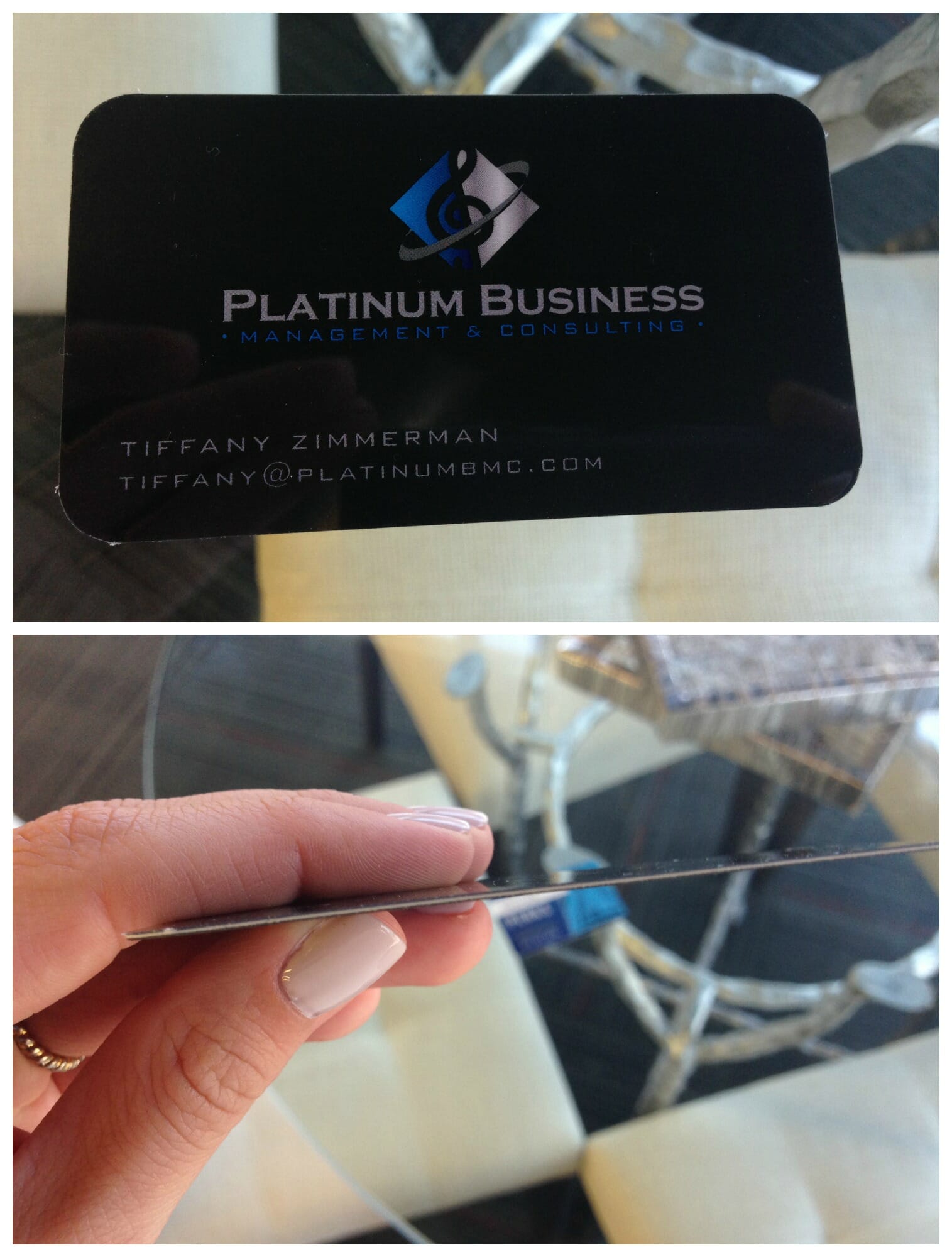 Gloss laminate business cards