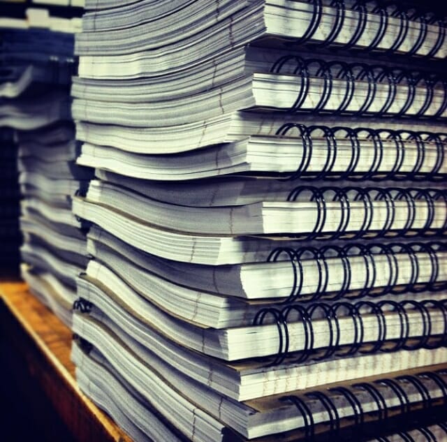 Stack of notebook