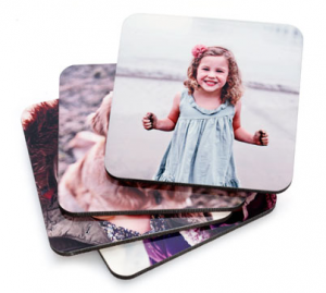 Coasters with pictures of children