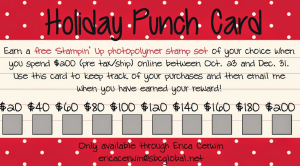 Holiday punch card