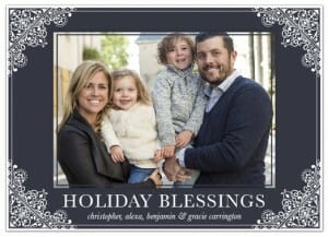 Antique Blessings holiday card (Flat)