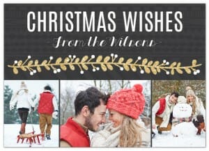 Christmas Wishes holiday card (Flat)