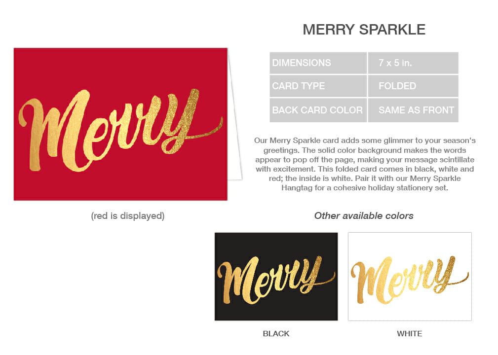 Merry sparkle holiday cards