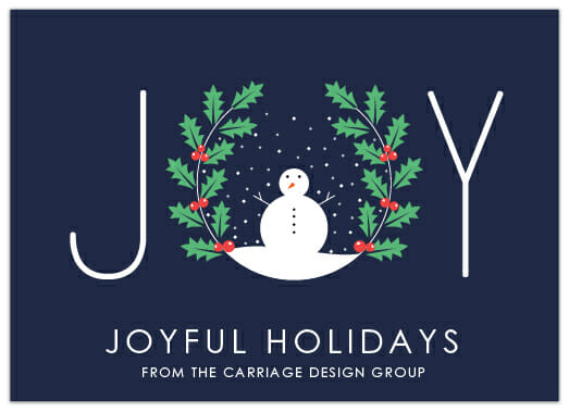 Joyful Snowman Business Holiday Cards
