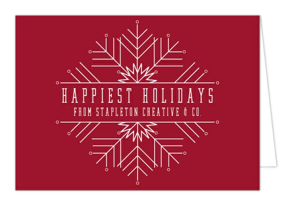 Snowflake Frame Business Holiday Cards