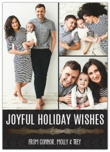 Joyful Wishes holiday card (Flat)