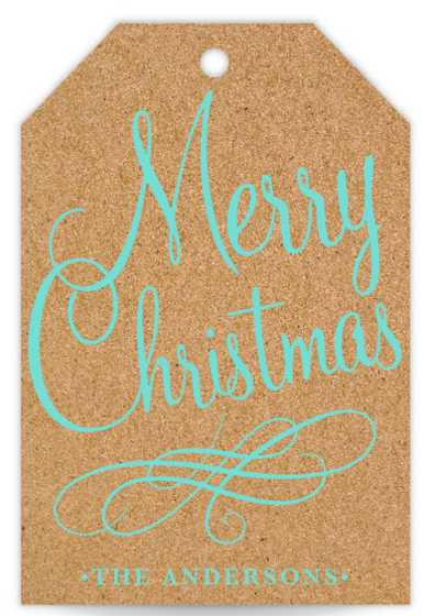 Kraft Merry Christmas Hangtag (Flat)