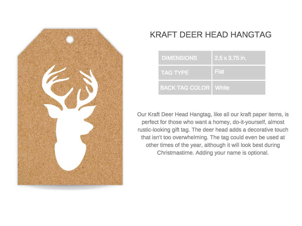 Kraft Deer Head Details