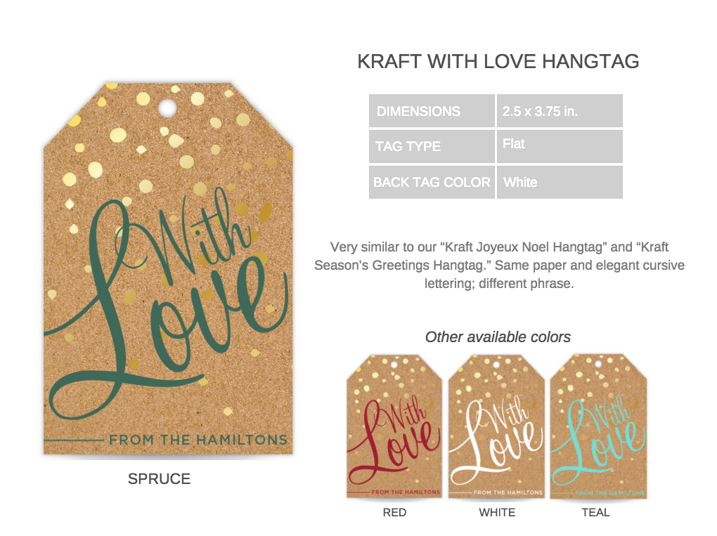 Kraft With Love Hangtag