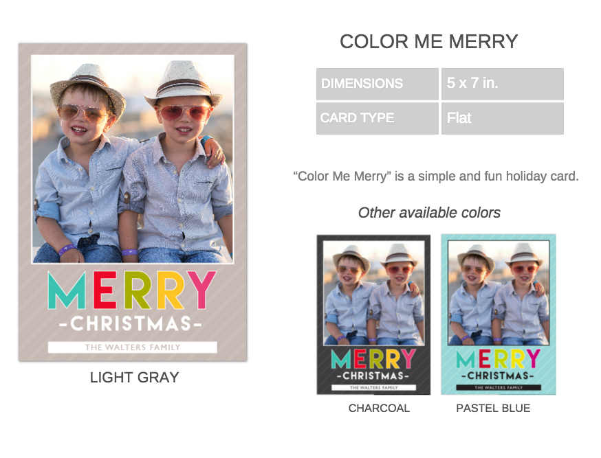 Color me merry christmas cards