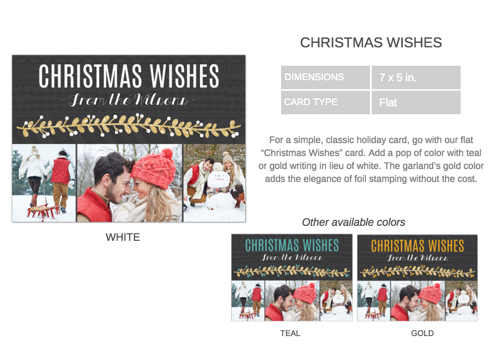 Christmas wishes holiday cards