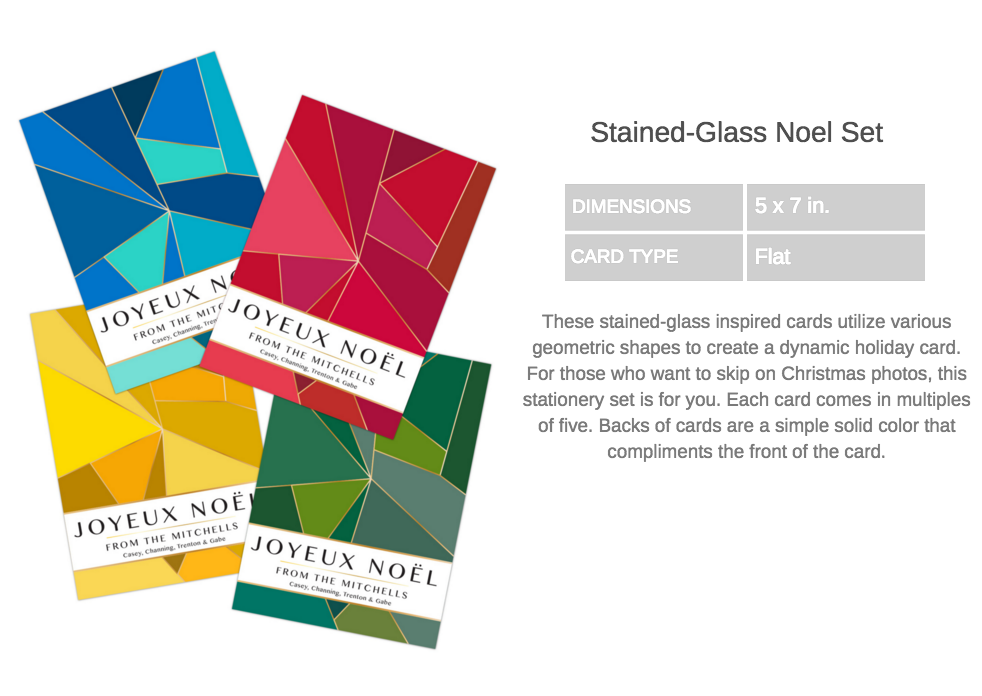 Stained-glass Noel set