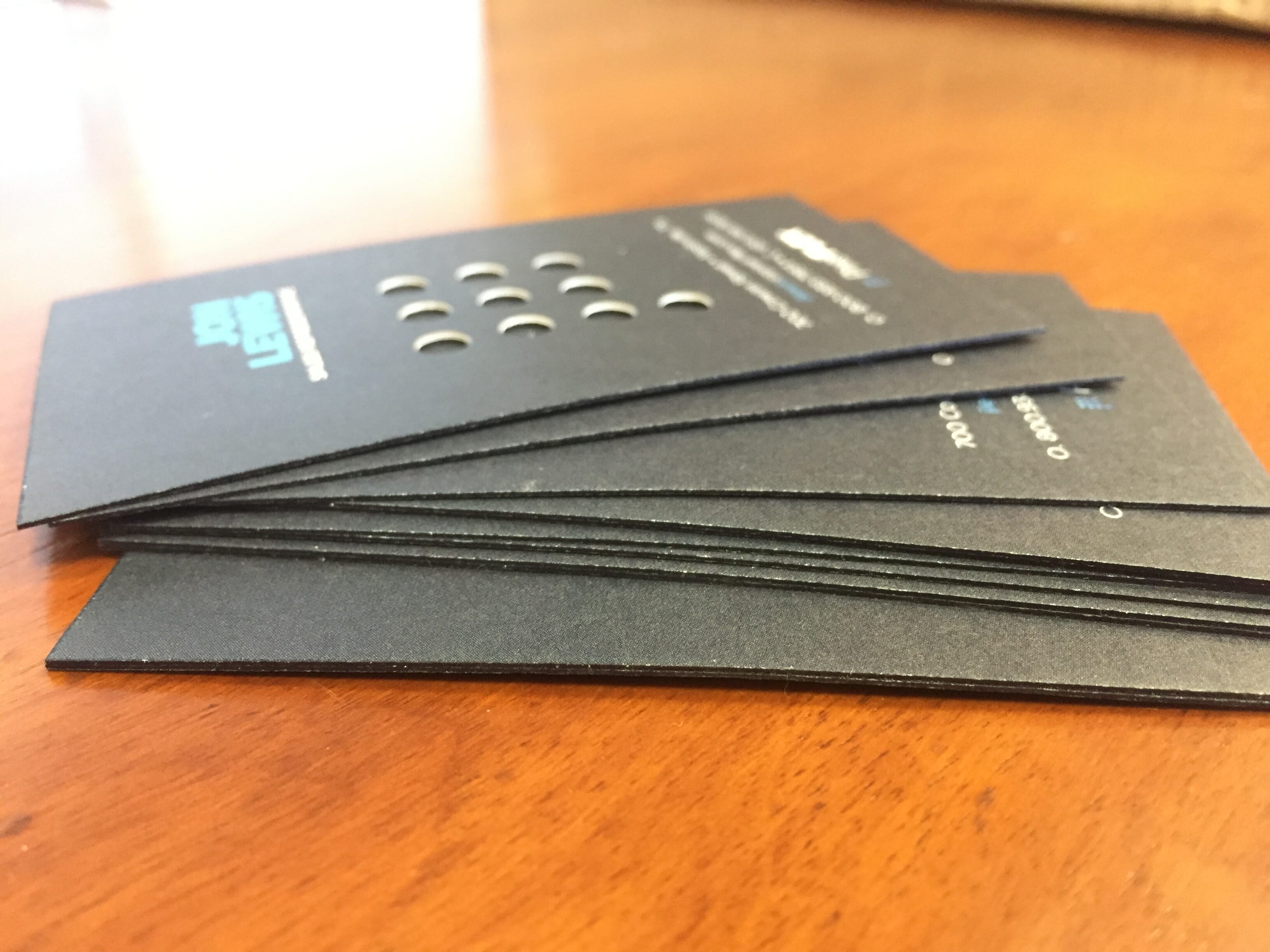 Edge-painted business cards