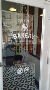 Frothy Monkey Bakery Window Decal
