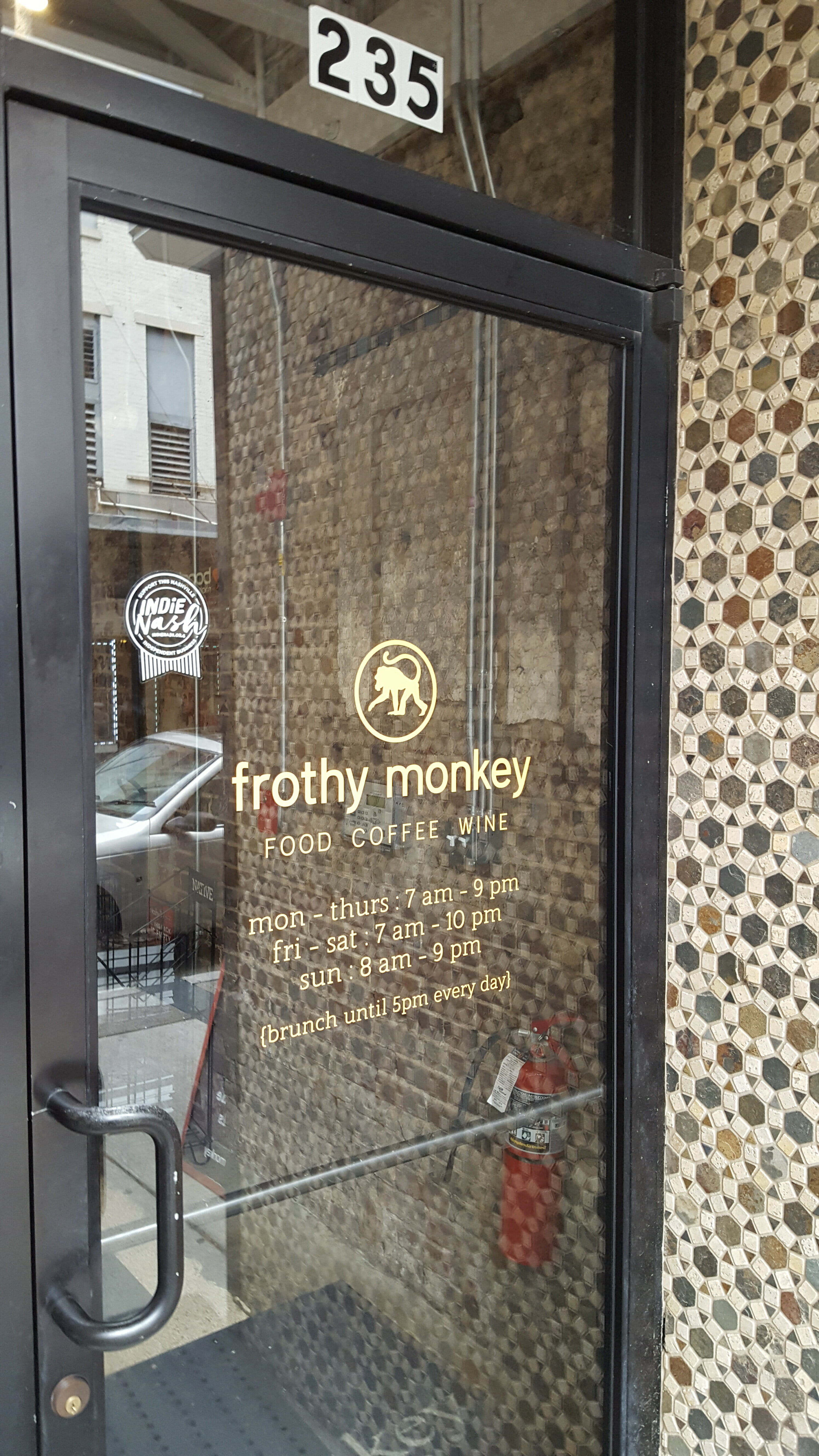 Frothy Monkey Downtown Window Decal