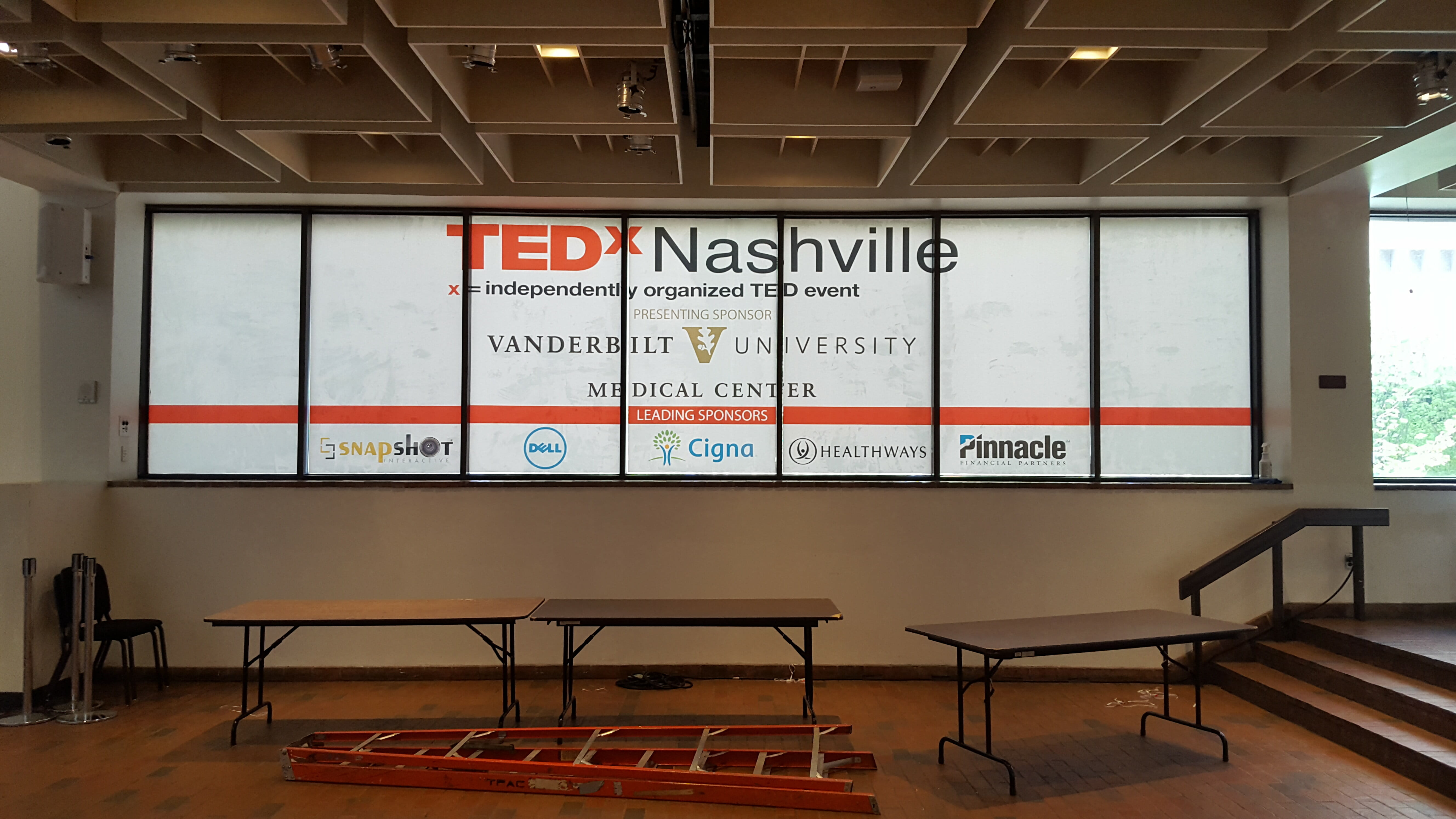 TEDxNashville window decals