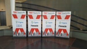 TEDxNashville banner stands